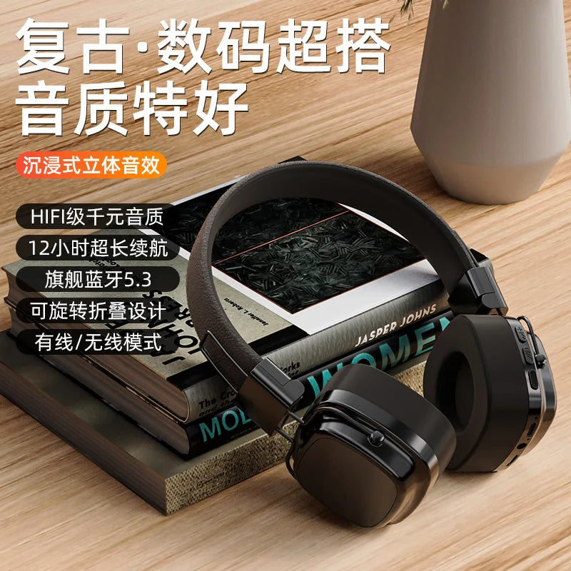 Original Bluetooth Wireless Headphones CR-8 Retro TWS Earphone for Samsung Iphone HIFI Game Headset with Mic Earbuds