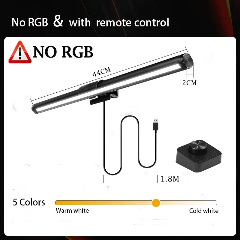 Led Monitor Light Bar Stepless Dimmable Desk Lamp Computer Screen Hanging Light Led Table Lamp Indoor Lighting for Laptop Office