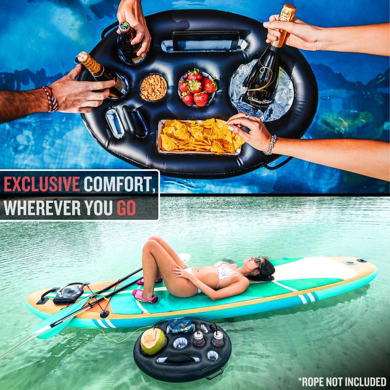 DIVEBLAST Floating Drink Holder for Pools & Hot Tubs — Holds up to 50 LBS — Cool & Unique Drink Floaties — Premium Swimming Pool Inflatables