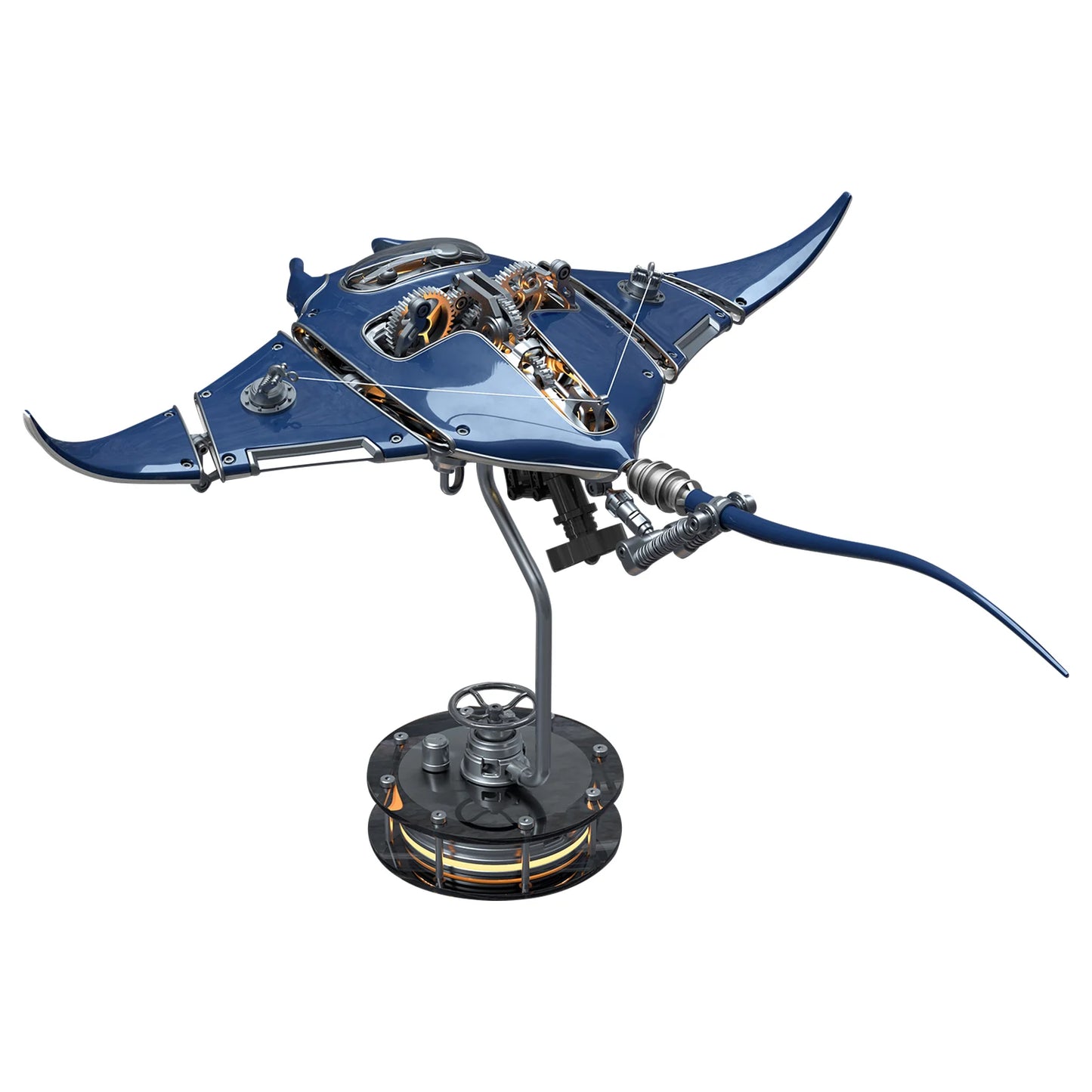 Build Mechanical Mobula Manta Ray Kinetic Sculpture Kits Metal Automata Toy