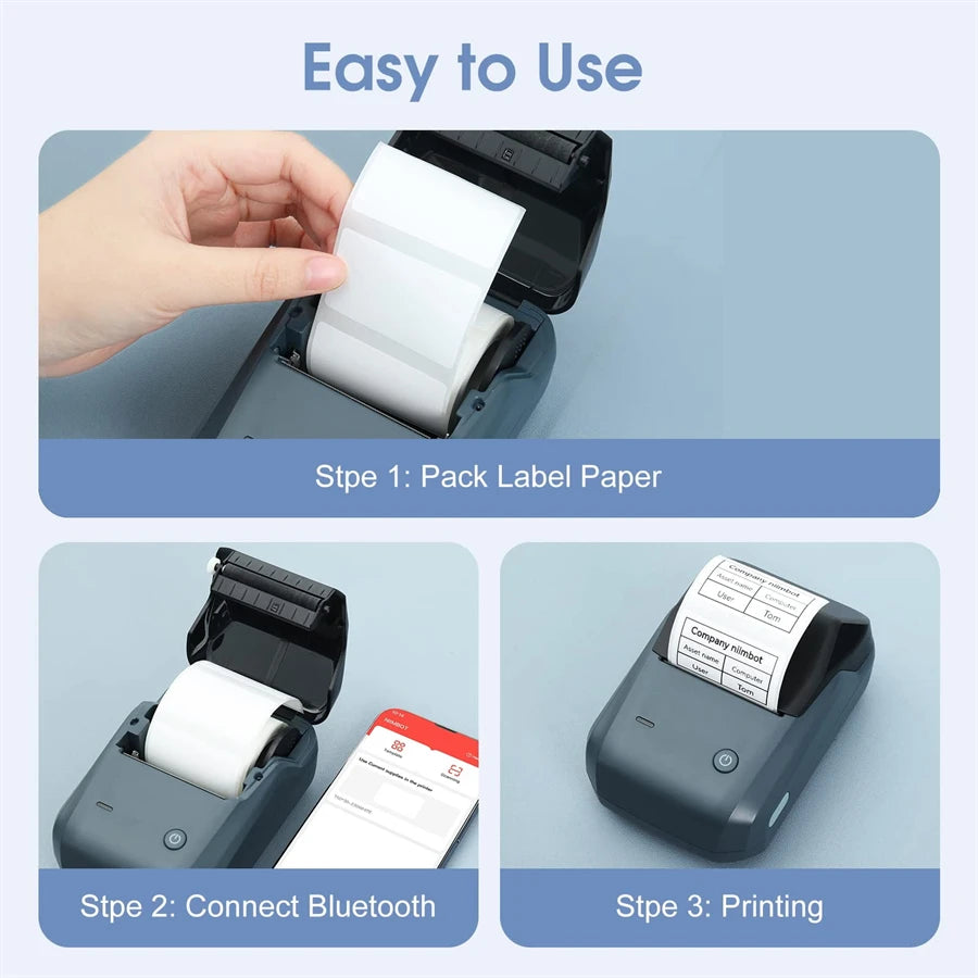 B1 Mini Portable Thermal Printer Self-Adhesive Sticker Label Maker Pocket Printer Labeling Machine Bluetooth B1