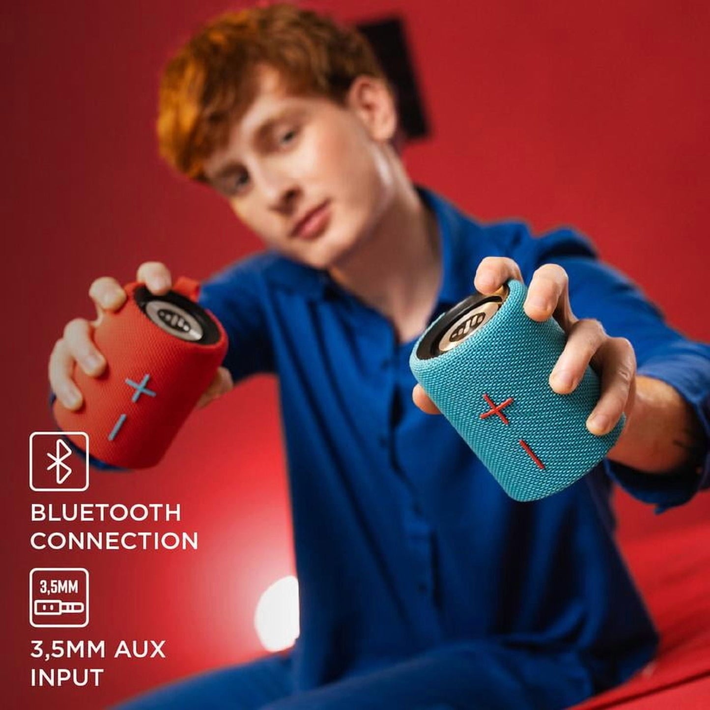 2-in-1 Waterproof Magnetic Bluetooth Speaker - Powerful 20W Stereo Sound, 24-Hour Playtime, True Wireless Pairing for Home, Outdoors & Travel