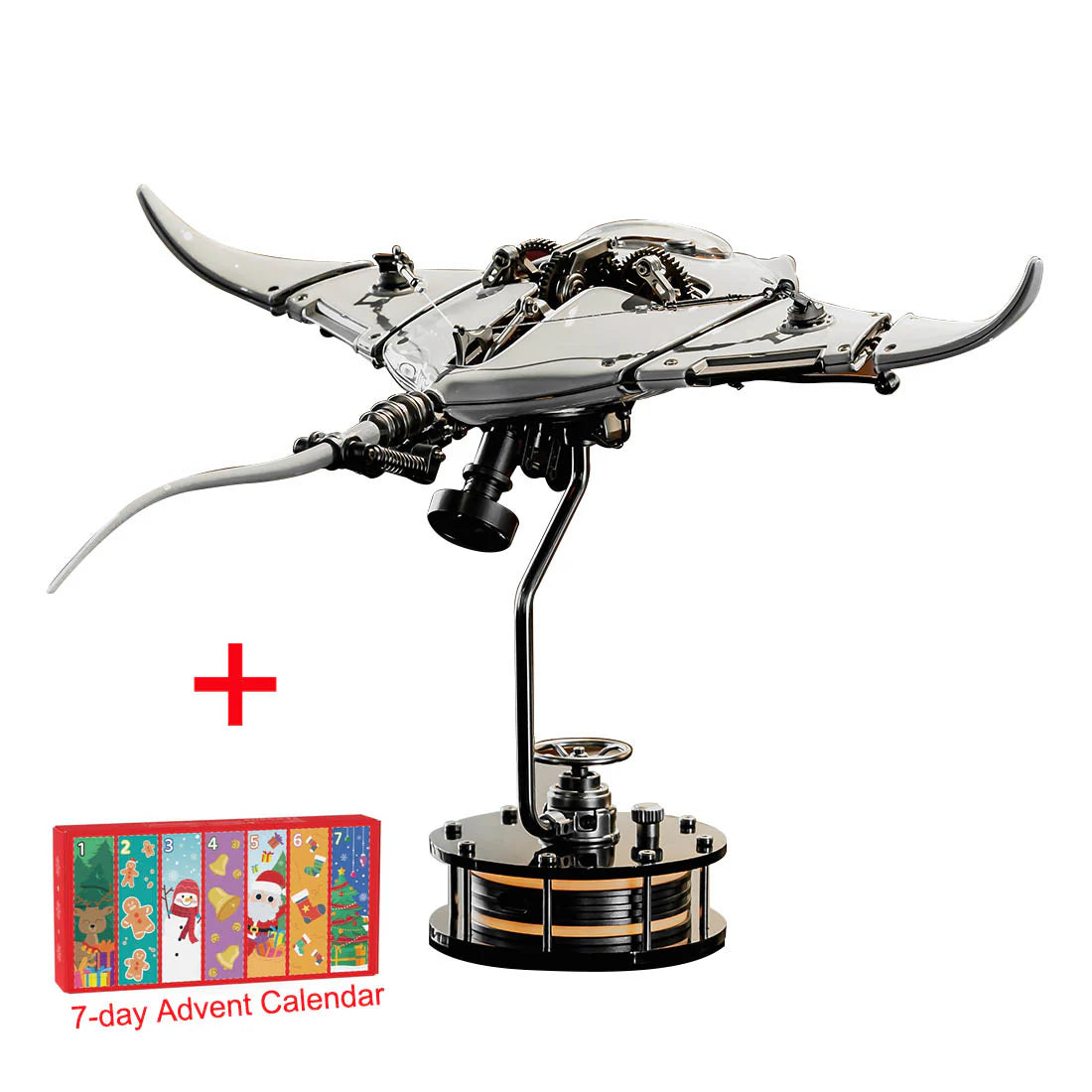 Build Mechanical Mobula Manta Ray Kinetic Sculpture Kits Metal Automata Toy