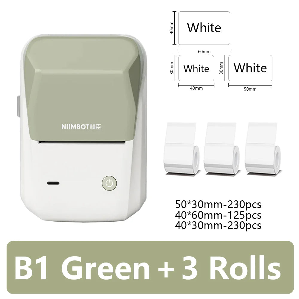 B1 Mini Portable Thermal Printer Self-Adhesive Sticker Label Maker Pocket Printer Labeling Machine Bluetooth B1