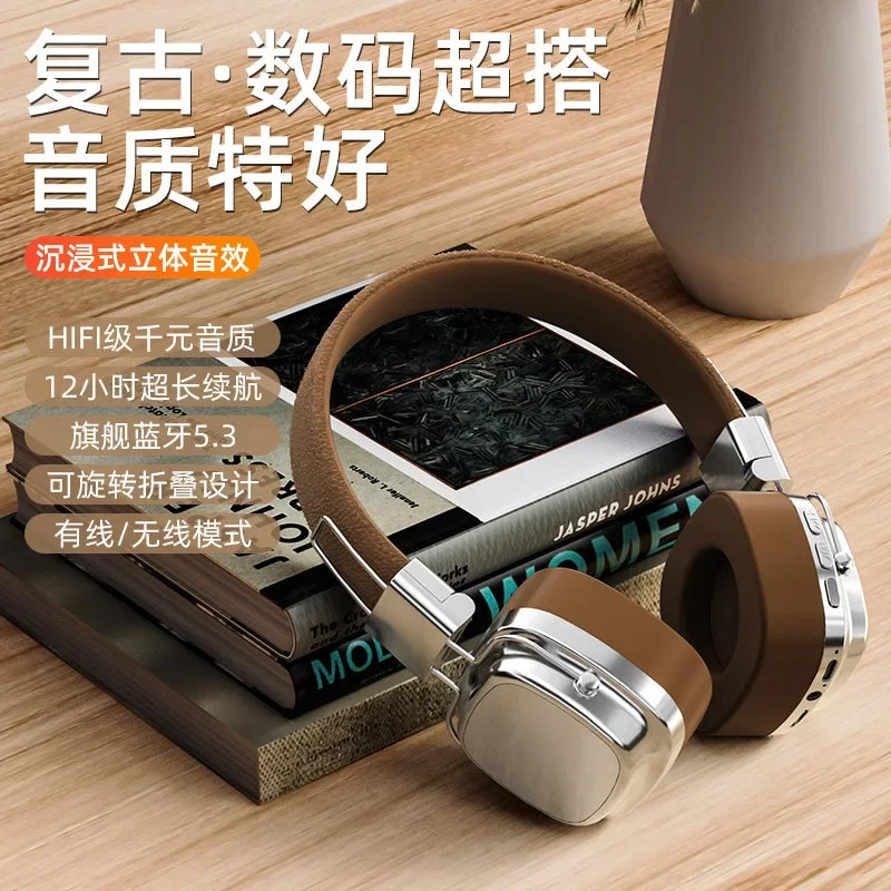 Original Bluetooth Wireless Headphones CR-8 Retro TWS Earphone for Samsung Iphone HIFI Game Headset with Mic Earbuds