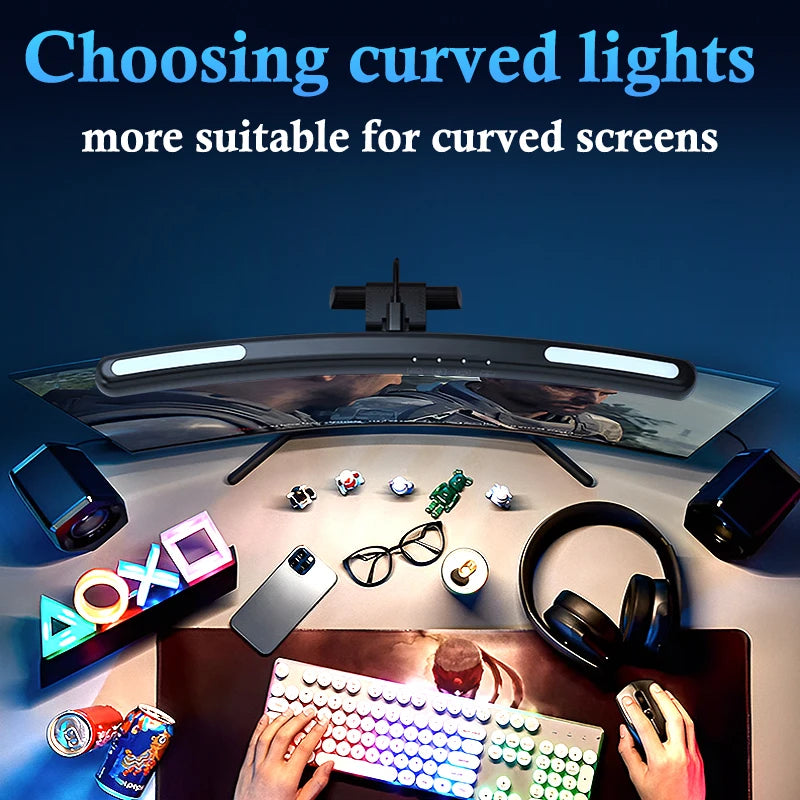 Led Monitor Light Bar Stepless Dimmable Desk Lamp Computer Screen Hanging Light Led Table Lamp Indoor Lighting for Laptop Office