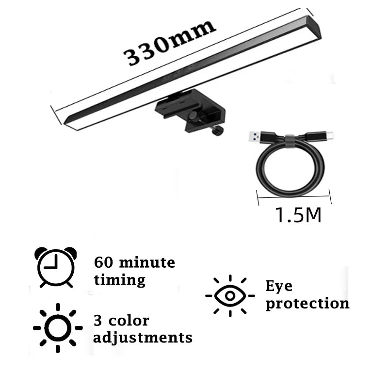 Monitor Light Bar Desk Lamps Led Bar PC Monitor Lightbar with RGB Backlight Stepless Dimmable Computer LED Screen Hanging Lights