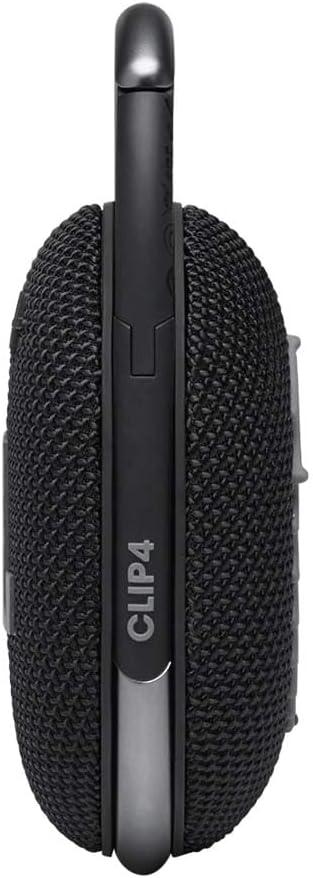 Clip 4 - Portable Bluetooth Speaker with a Built-In Battery, IP67 Waterproof and Dustproof, Compact Size and Great Sound. - Black