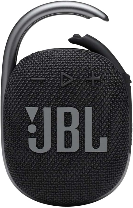 Clip 4 - Portable Bluetooth Speaker with a Built-In Battery, IP67 Waterproof and Dustproof, Compact Size and Great Sound. - Black