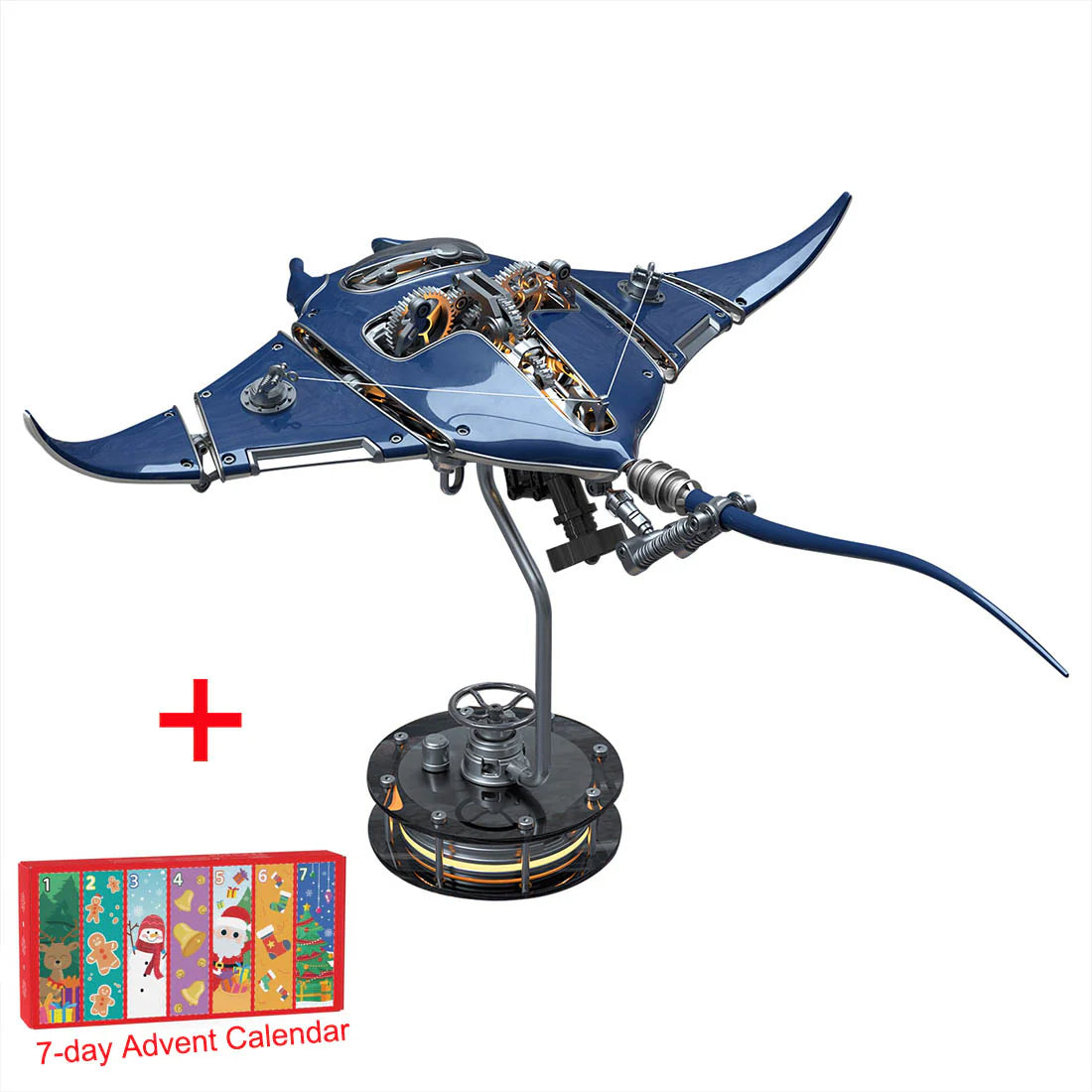 Build Mechanical Mobula Manta Ray Kinetic Sculpture Kits Metal Automata Toy