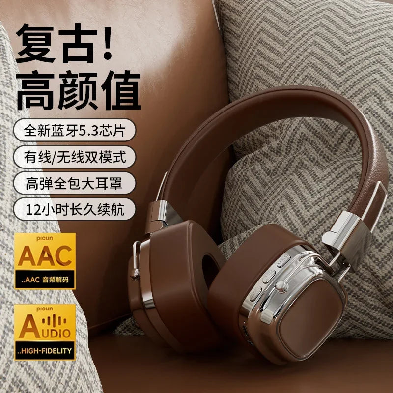 Original Bluetooth Wireless Headphones CR-8 Retro TWS Earphone for Samsung Iphone HIFI Game Headset with Mic Earbuds