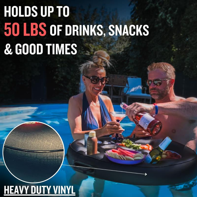 DIVEBLAST Floating Drink Holder for Pools & Hot Tubs — Holds up to 50 LBS — Cool & Unique Drink Floaties — Premium Swimming Pool Inflatables