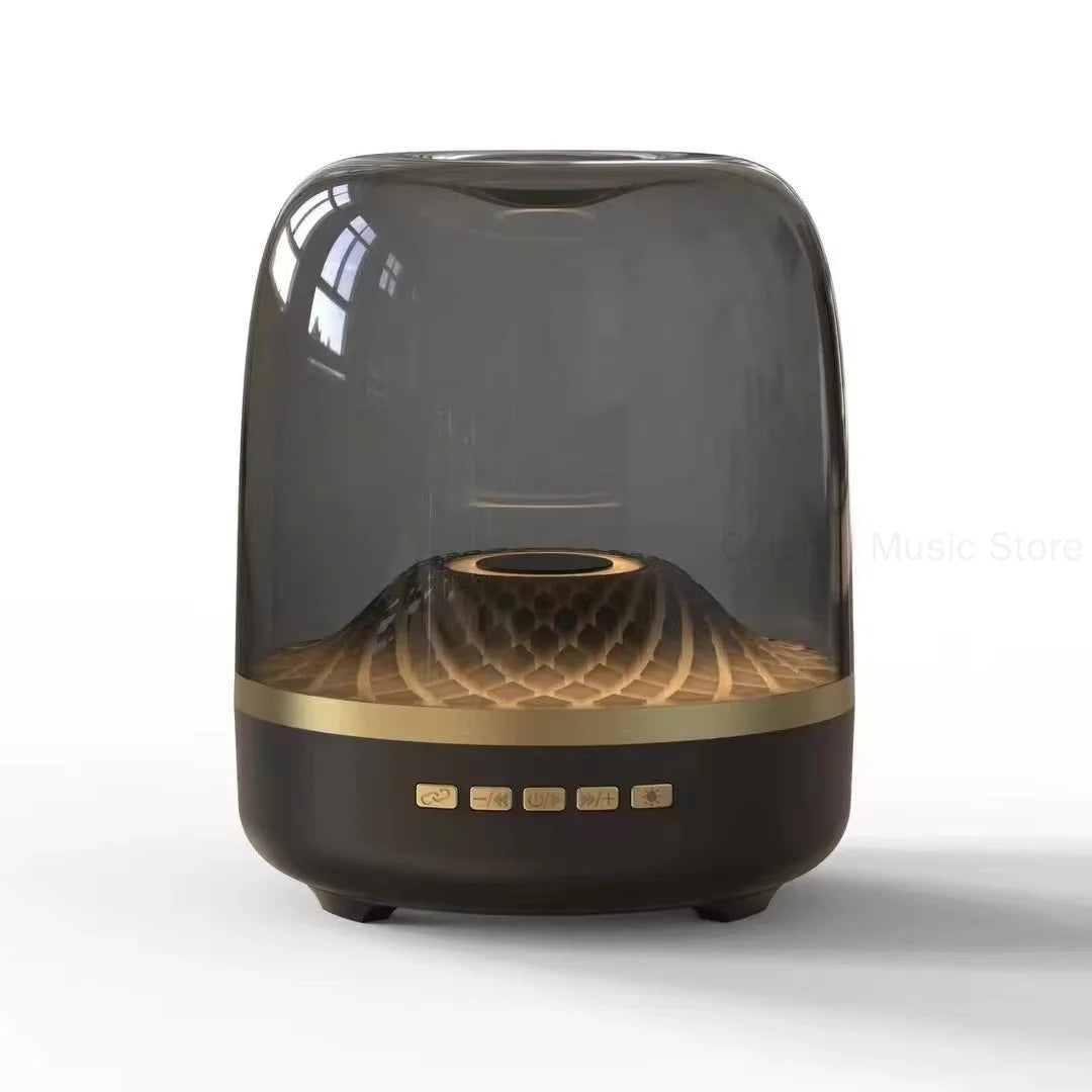 High-Quality Wireless Bluetooth Speaker Large Volume RGB Light Computer Desktop Gift Home Transparent Speaker Protable Subwoofer
