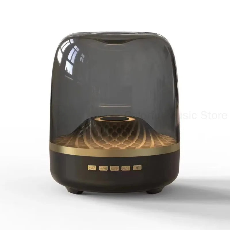 High-Quality Wireless Bluetooth Speaker Large Volume RGB Light Computer Desktop Gift Home Transparent Speaker Protable Subwoofer