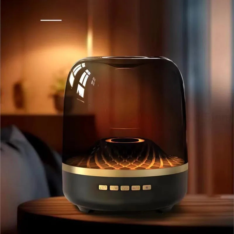 High-Quality Wireless Bluetooth Speaker Large Volume RGB Light Computer Desktop Gift Home Transparent Speaker Protable Subwoofer