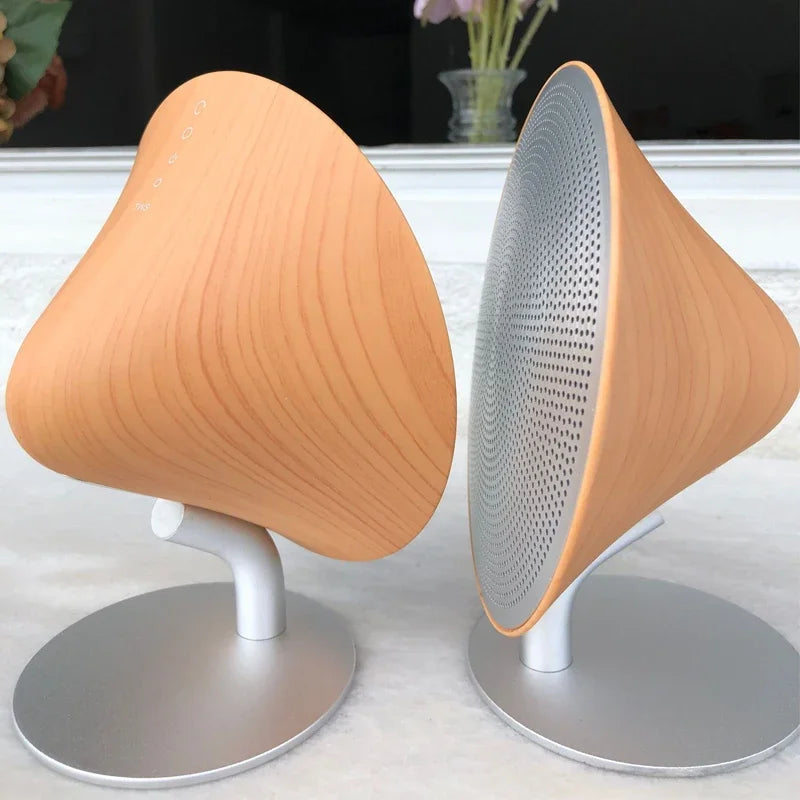 Vintage Wooden Caixa De Som Bluetooth Touch Surface Subwoofer Home Audio Desktop Stereo Speaker Bluetooth Speaker NF Support TWS