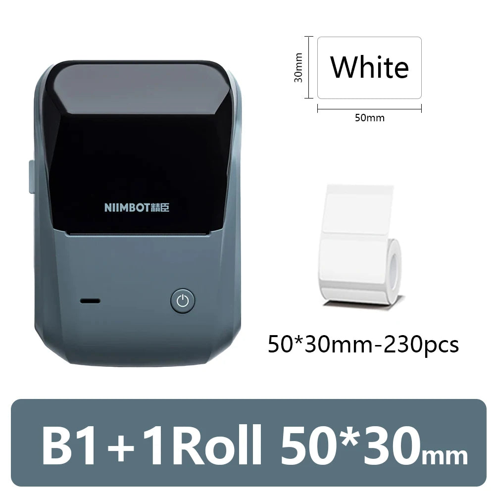 B1 Mini Portable Thermal Printer Self-Adhesive Sticker Label Maker Pocket Printer Labeling Machine Bluetooth B1