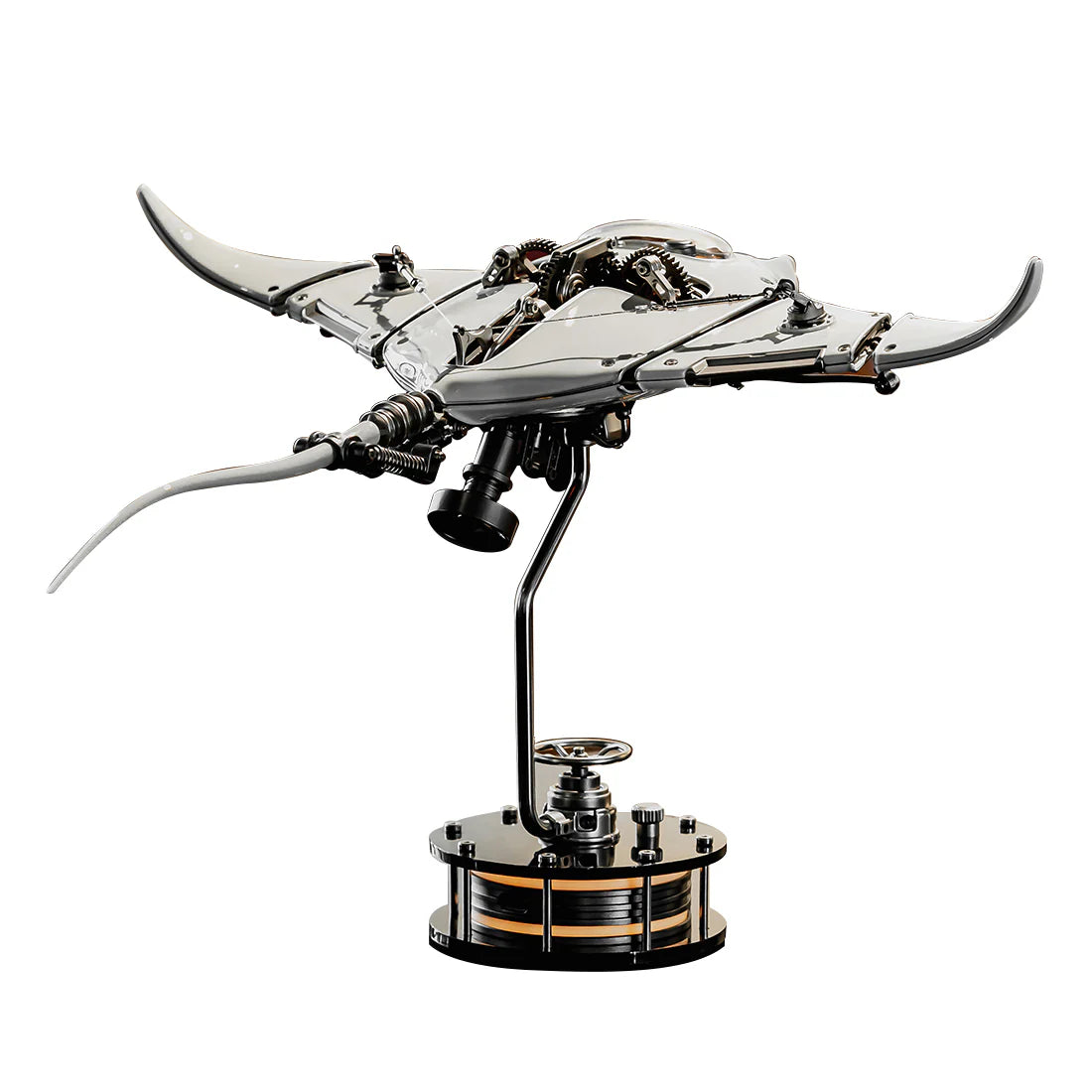 Build Mechanical Mobula Manta Ray Kinetic Sculpture Kits Metal Automata Toy