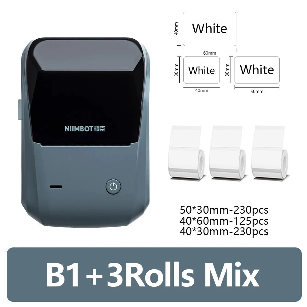 B1 Mini Portable Thermal Printer Self-Adhesive Sticker Label Maker Pocket Printer Labeling Machine Bluetooth B1
