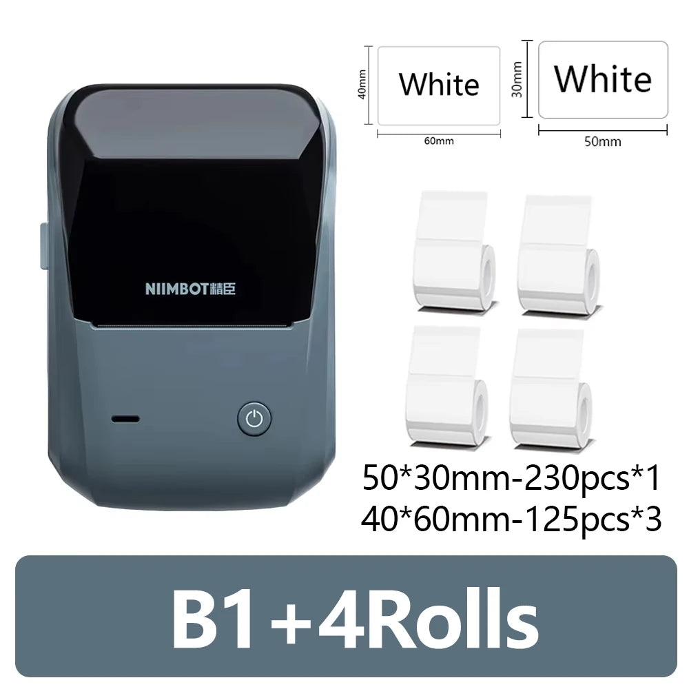 B1 Mini Portable Thermal Printer Self-Adhesive Sticker Label Maker Pocket Printer Labeling Machine Bluetooth B1