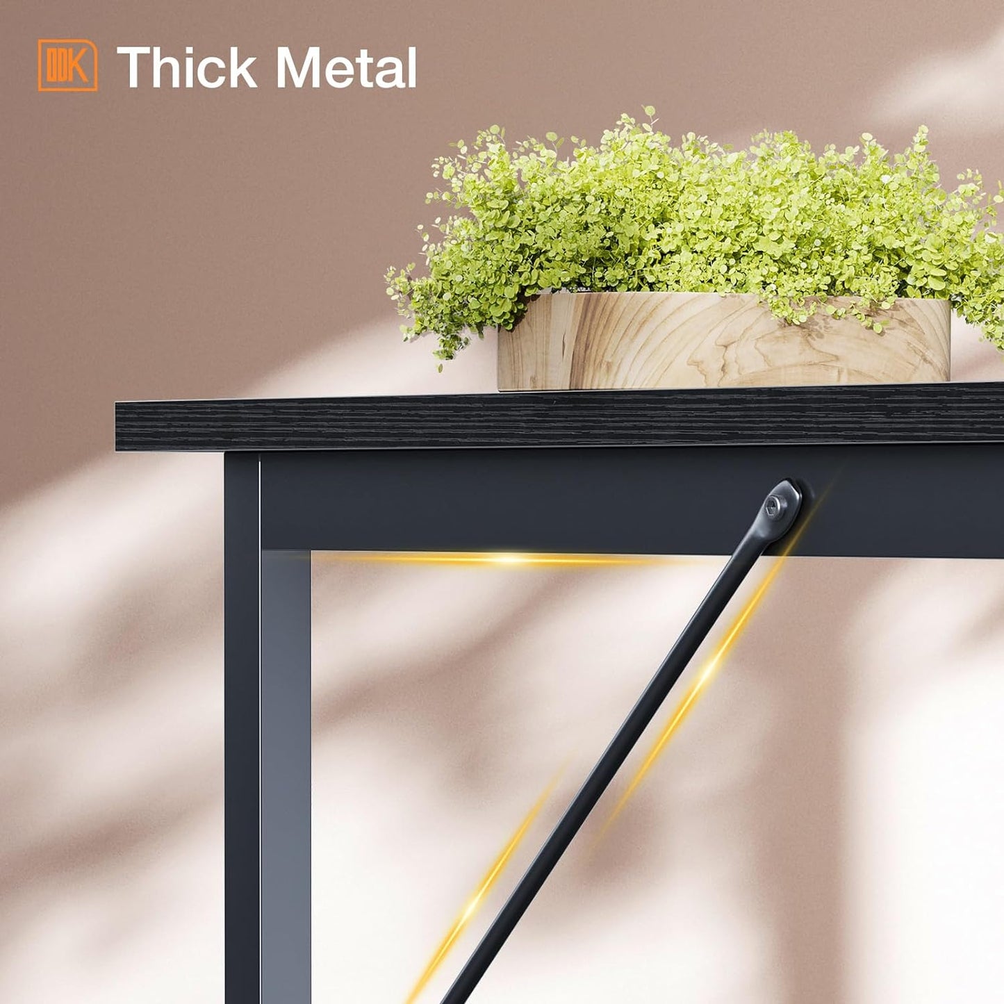 Computer Desk Large Office Desk, 55 Inch Gaming Desk with Storage, Modern PC Desk Work Table with Headphone Hook for Home Office, Black