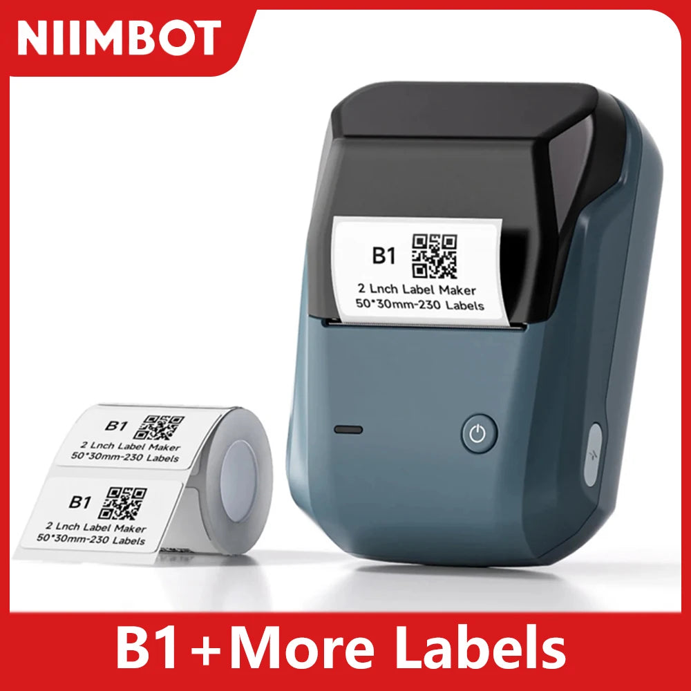 B1 Mini Portable Thermal Printer Self-Adhesive Sticker Label Maker Pocket Printer Labeling Machine Bluetooth B1