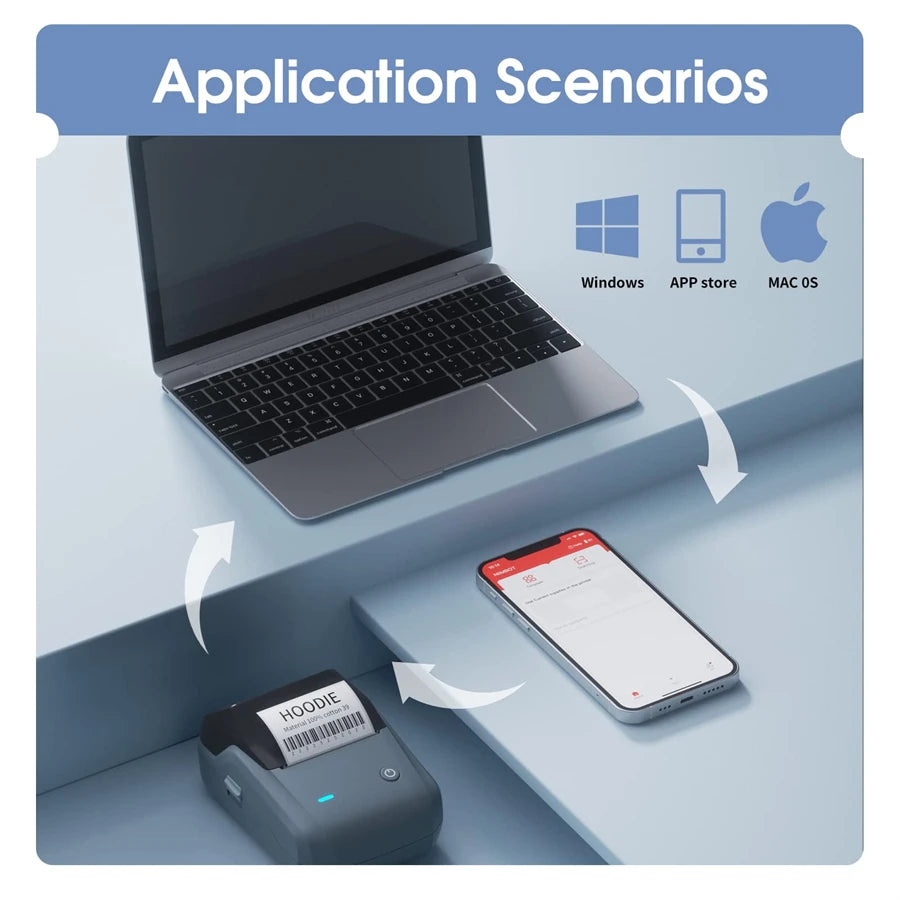 B1 Mini Portable Thermal Printer Self-Adhesive Sticker Label Maker Pocket Printer Labeling Machine Bluetooth B1