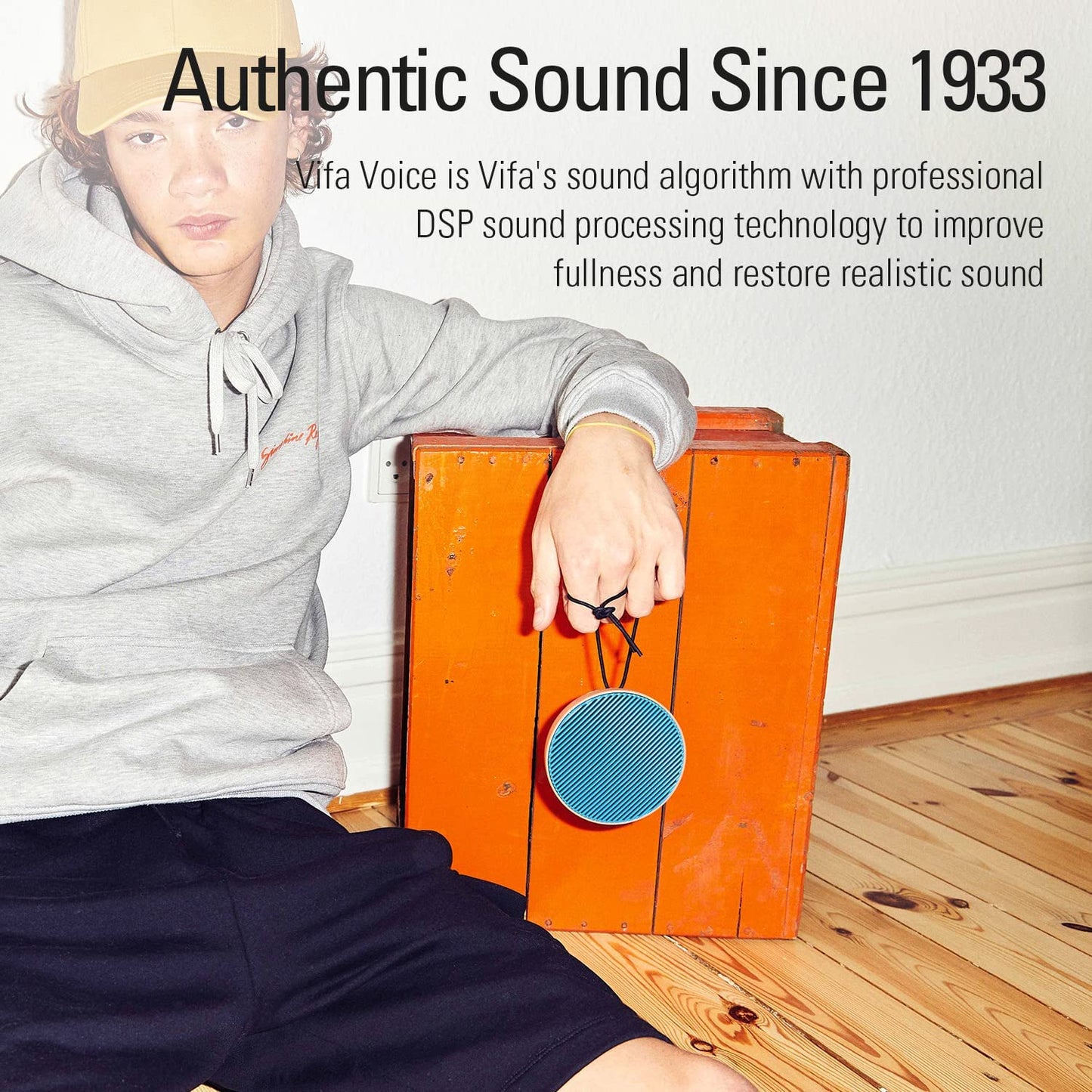 City Bluetooth Speaker, Portable Wireless Loudspeaker, Bluetooth 5.0 / Dual Pairing / IPX4 Waterproof, Hifi Audio & Built-In Mic Mini Speakers for Travel and Party (Sage Green)