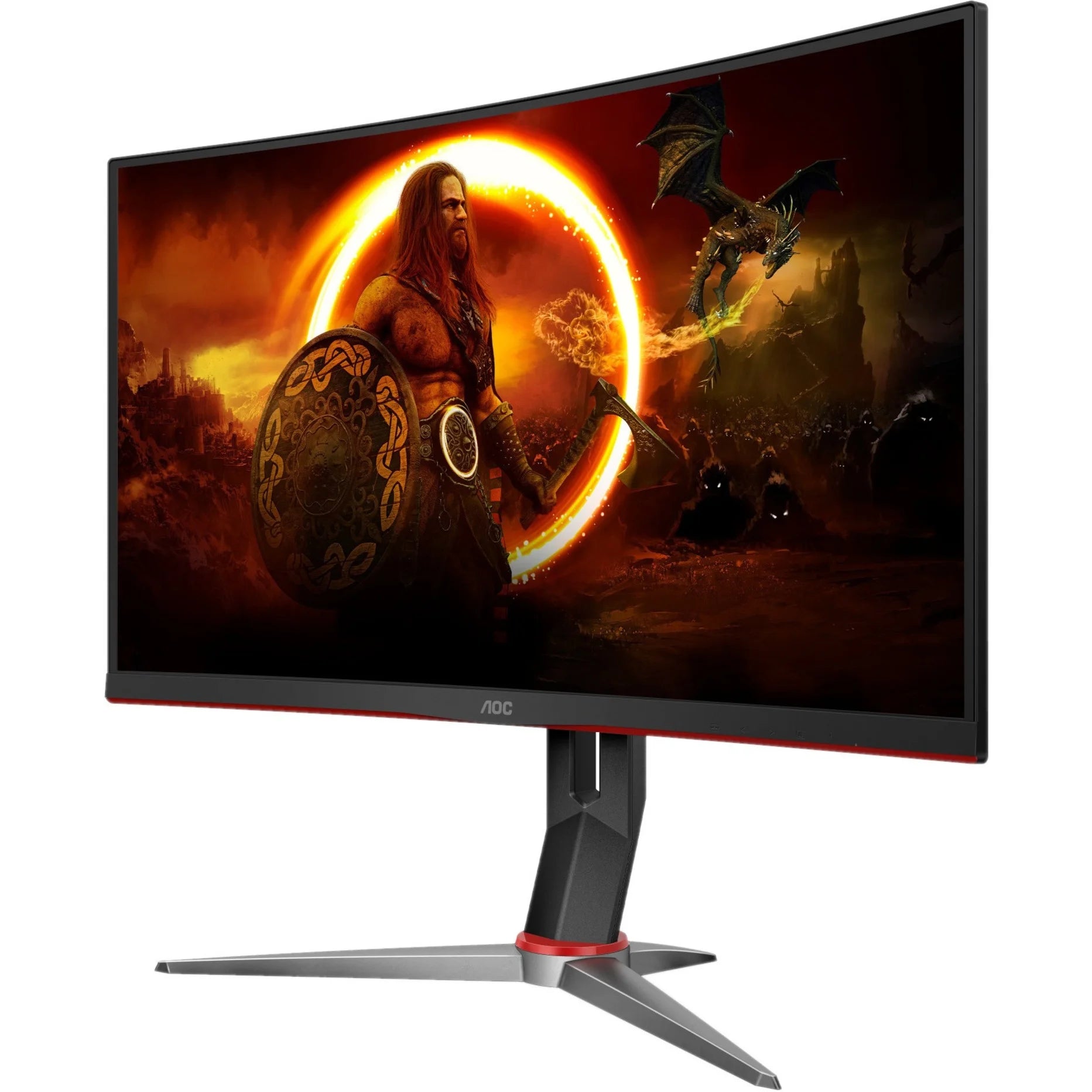 C27G2Z 27" Class Full HD Curved Screen Gaming LCD Monitor, 16:9, Red, Black