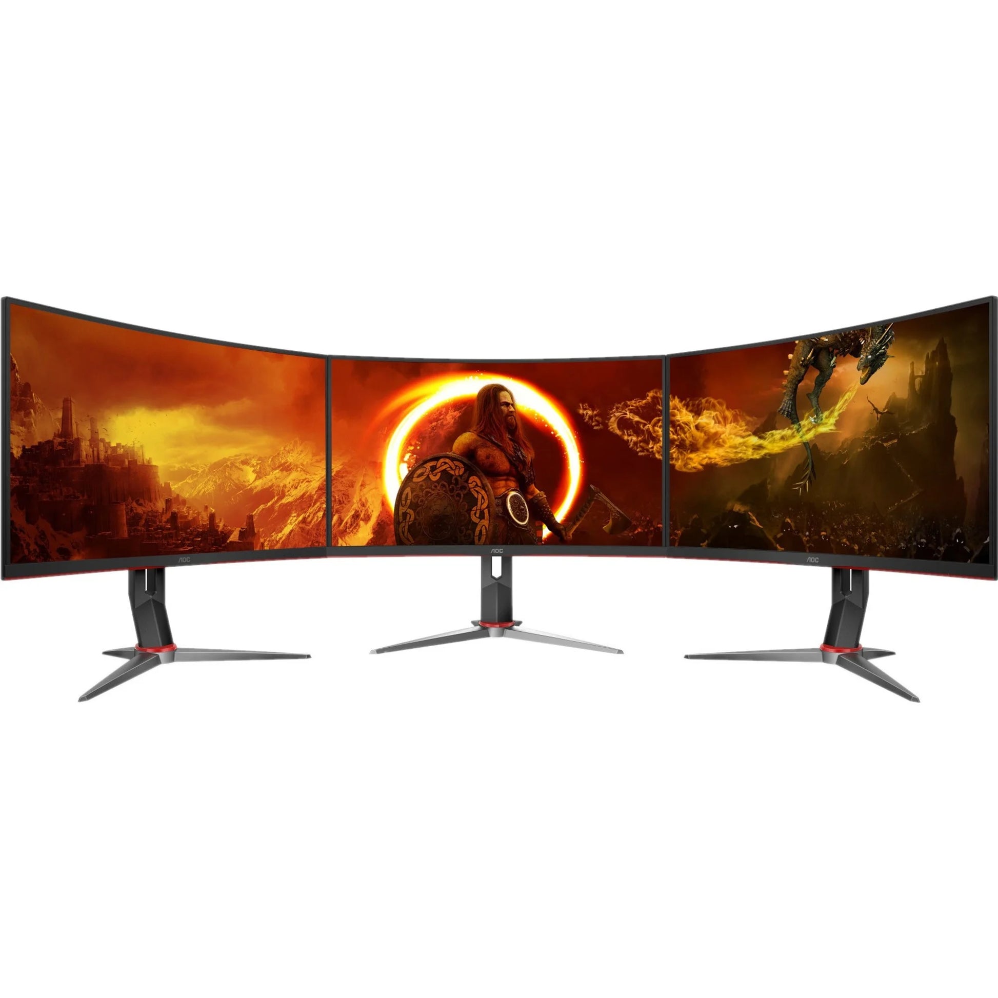 C27G2Z 27" Class Full HD Curved Screen Gaming LCD Monitor, 16:9, Red, Black