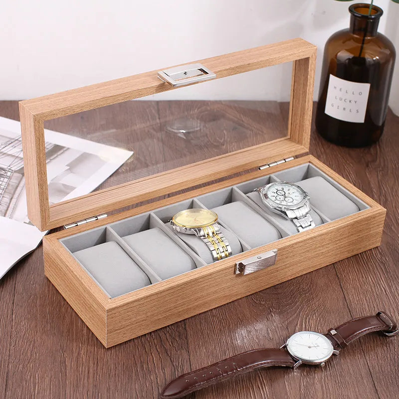 Wellzone 2024 New Style Environmental Protection Bamboo Watch Box Fashionable Chinese Style Watch Storage Case