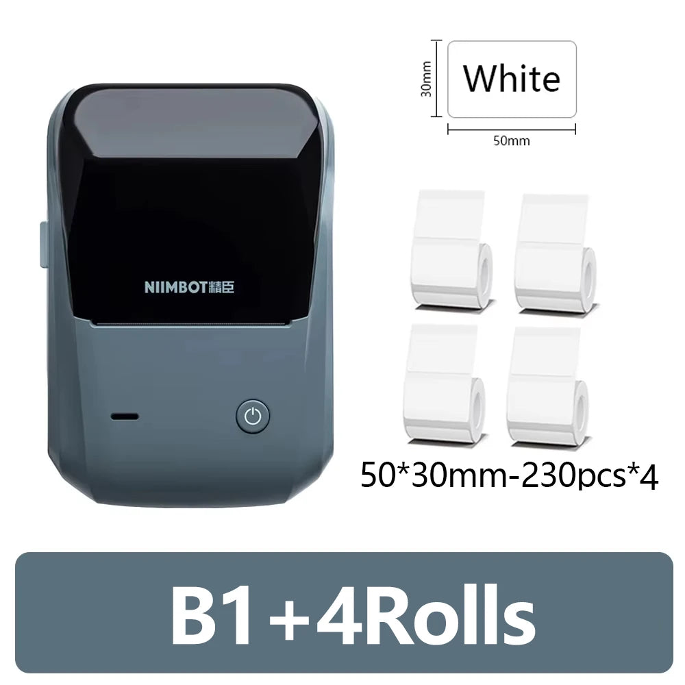 B1 Mini Portable Thermal Printer Self-Adhesive Sticker Label Maker Pocket Printer Labeling Machine Bluetooth  B1