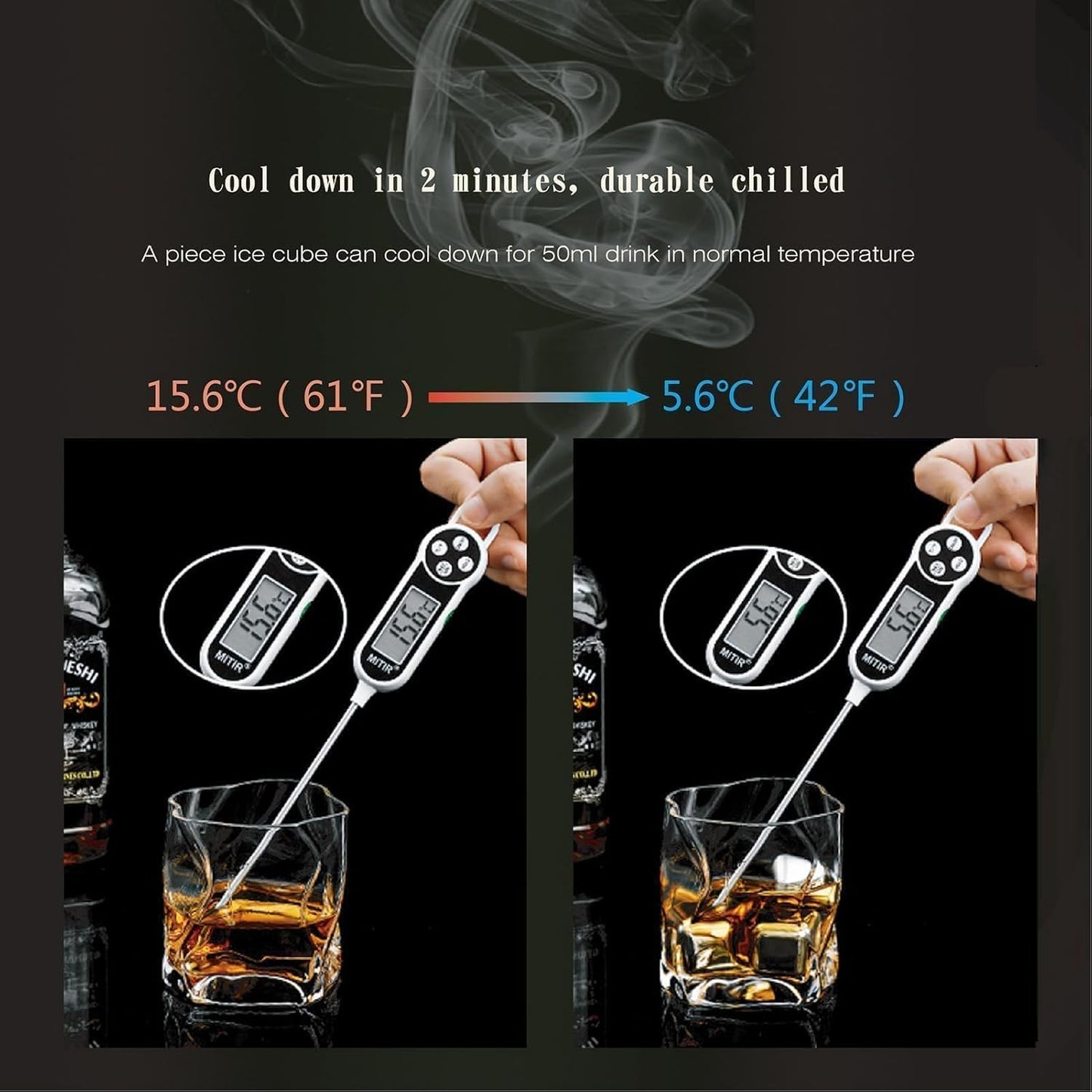 Reusable Stainless Steel Ice Cubes for Drinks Christmas Gifts - Metal Whiskey Stones, High Cooling Technology, for Whiskey, Vodka, Liqueurs, Wine, Beverage Juice or Soda, 8 Pack