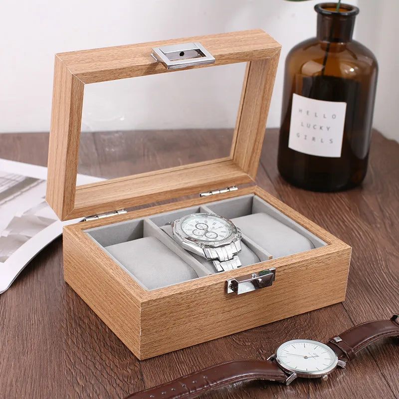 Wellzone 2024 New Style Environmental Protection Bamboo Watch Box Fashionable Chinese Style Watch Storage Case