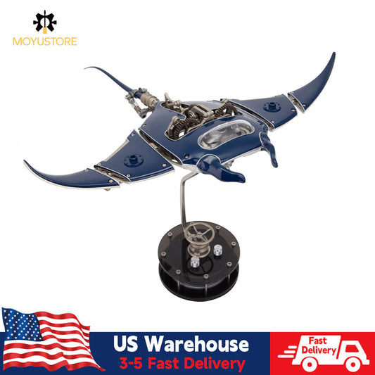 Build Mechanical Mobula Manta Ray Kinetic Sculpture Kits Metal Automata Toy