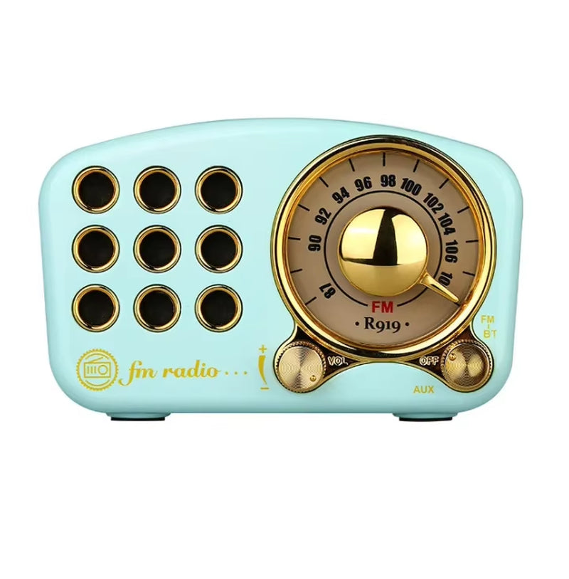 Radio Retro Bluetooth Speaker Walnut Wooden FM Radio with Old Fashioned Classic Style Support TF Card & MP3 Player Loud Volume
